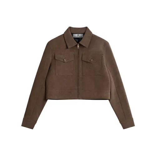 CALLED BACK Cropped Coats Women's Brown