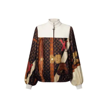 LOUIS VUITTON SS24 Velvet feel Coat Women's Multicolor