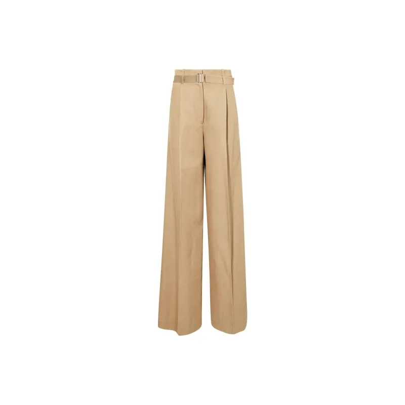PROENZA SCHOULER Dana Wide leg Cotton linen Trousers-0