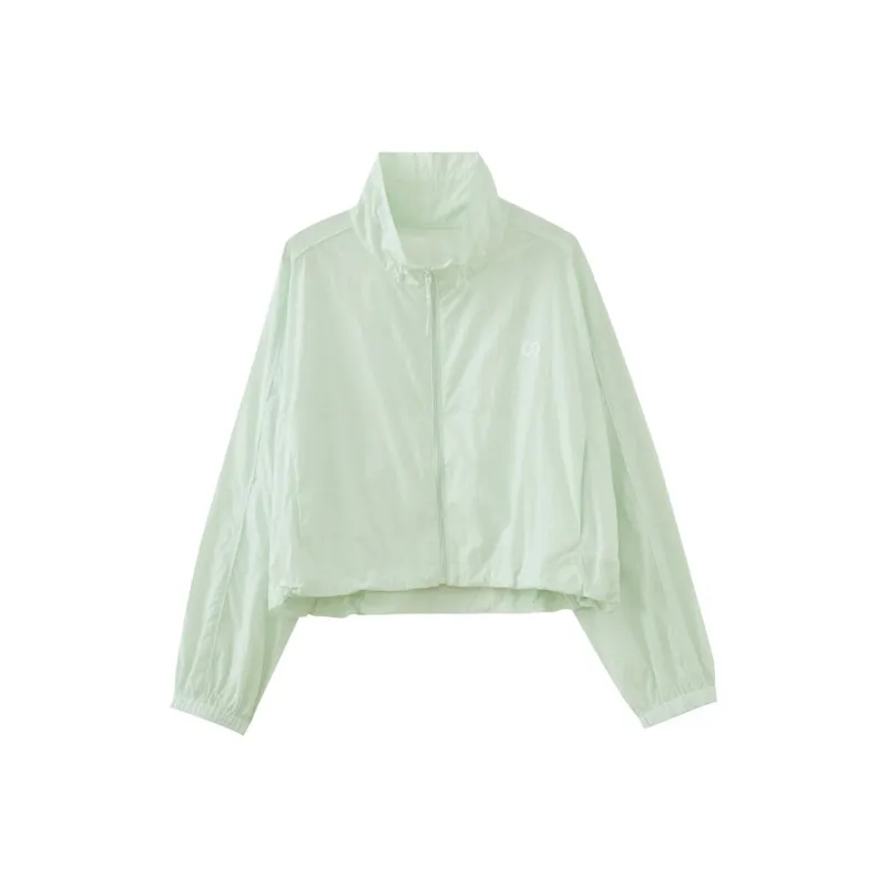 SHUIYUNJIAN Drawstring Cropped Coat Women's Fruit Green-0