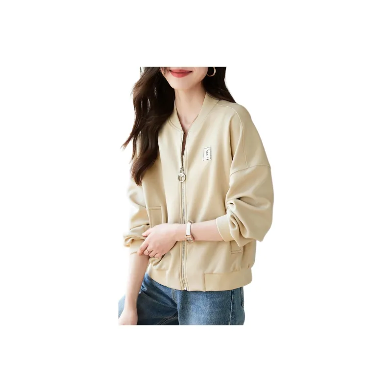 Mo Han Yi Mei Baseball Jacket Women's Ecru-0