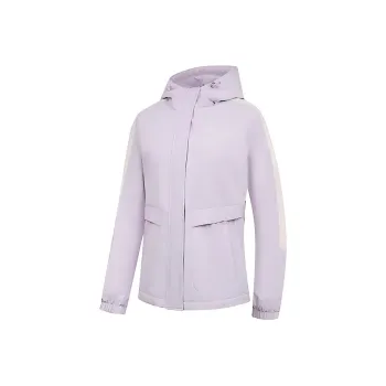 QIAODAN Outdoor Sports Series Trench Coat Women's Light Twilight Purple/Cream White