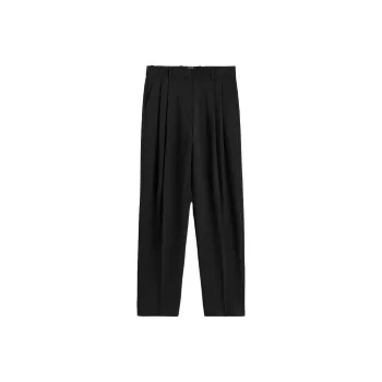 TOTEME High Waisted Straight Leg Trousers