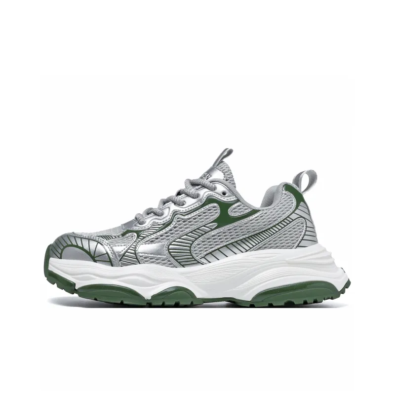 CEDAR HAN Air Cushion Casual Shoes Cushioning Rebound Low Top Casual Shoes Men's Dark Pine Green-0