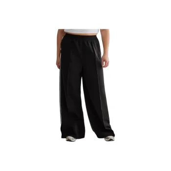 NASTY GAL Plus Tailored Contrast Piped Joggers Casual Pants Women's Black