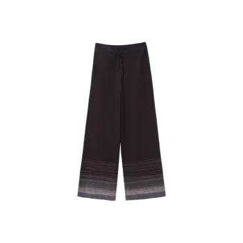 OVV Casual Pants Women's Dark Brown Pattern A3