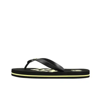 NFL Quiet Odor Resistant Abrasion Resistant Slip Resistant Flip Flops Men's Black