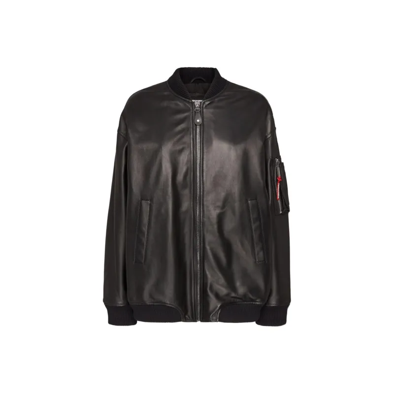 DSQUARED 2 Zip Up Leather Jacket-0