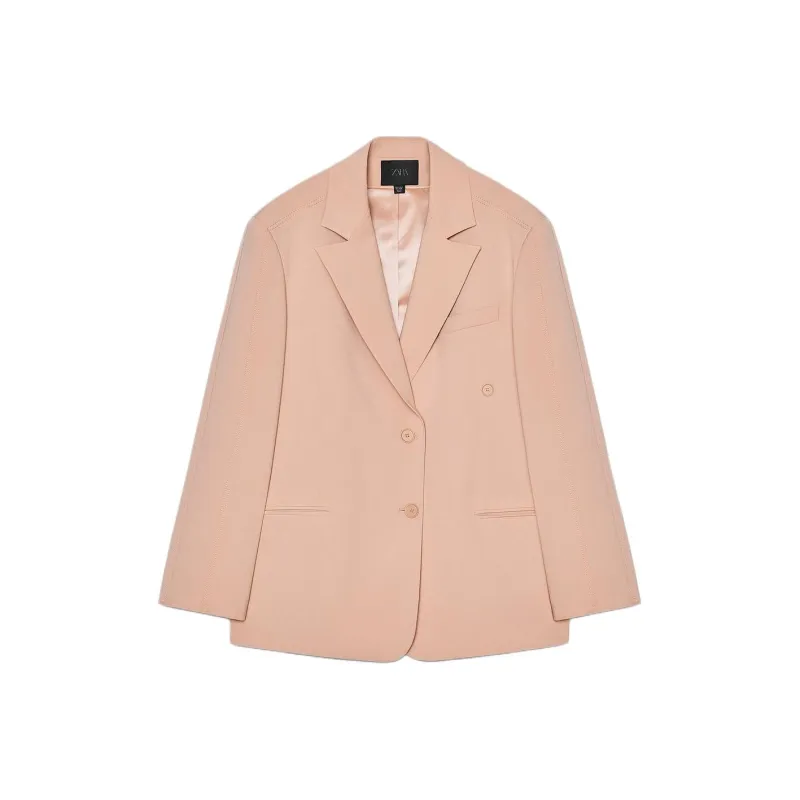 ZARA Business Suit Women's Light Peach Pink-0