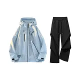 Light Blue+Black[Waterproof Clothing Sets]