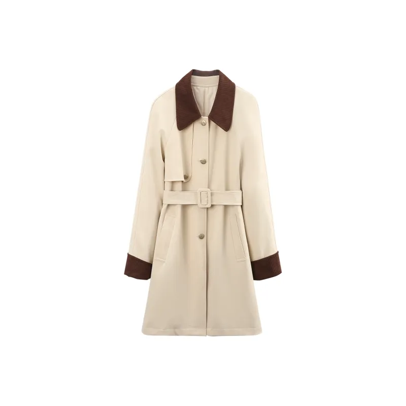 A Paradise For Awakening Trench Coat Women's Beige-0