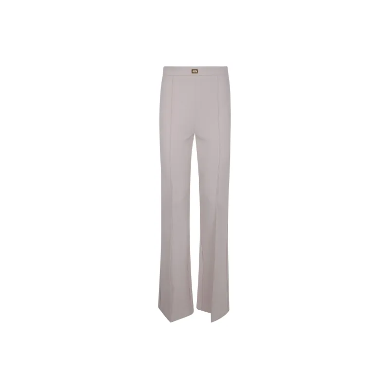 Elisabetta Franchi Crêpe Bell Bottom Trousers-0