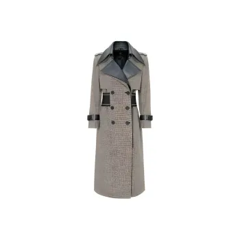 IDPAN Trench Coat Women's Black Beige