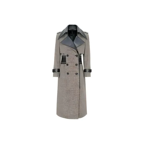 IDPAN Trench Coat Women's Black Beige