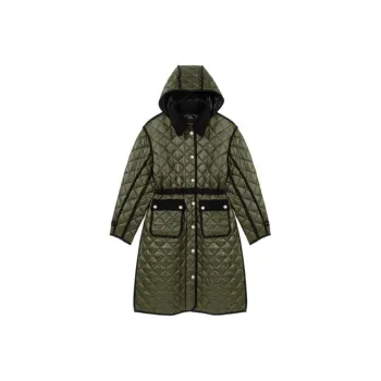 Maje Contrast trim Quilted Puffer Jacket