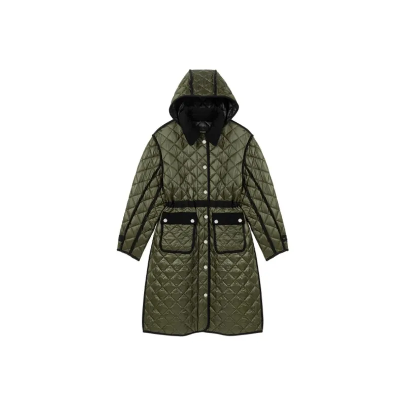 Maje Contrast trim Quilted Puffer Jacket-0
