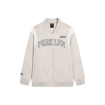 PEAK Fashion Collection Baseball Jacket Women's White Gray