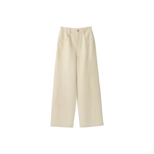 Fstudio Korean Style Straight Fit Minimalist Comfortable Casual Pants Women's Apricot
