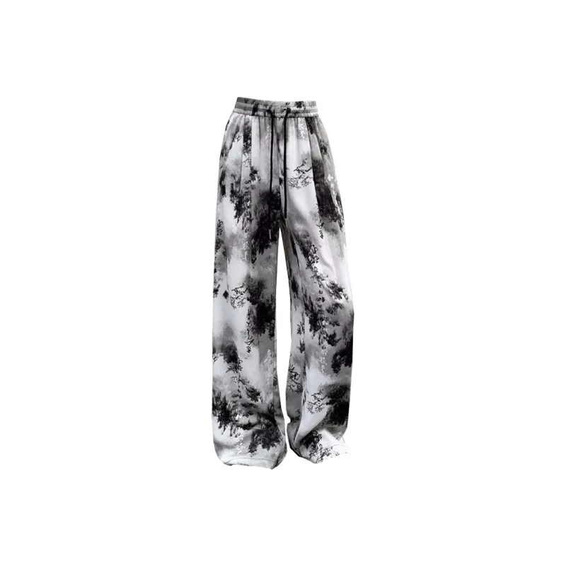 Concubine Zhu Casual Pants Women's Ink Wash Painting-0