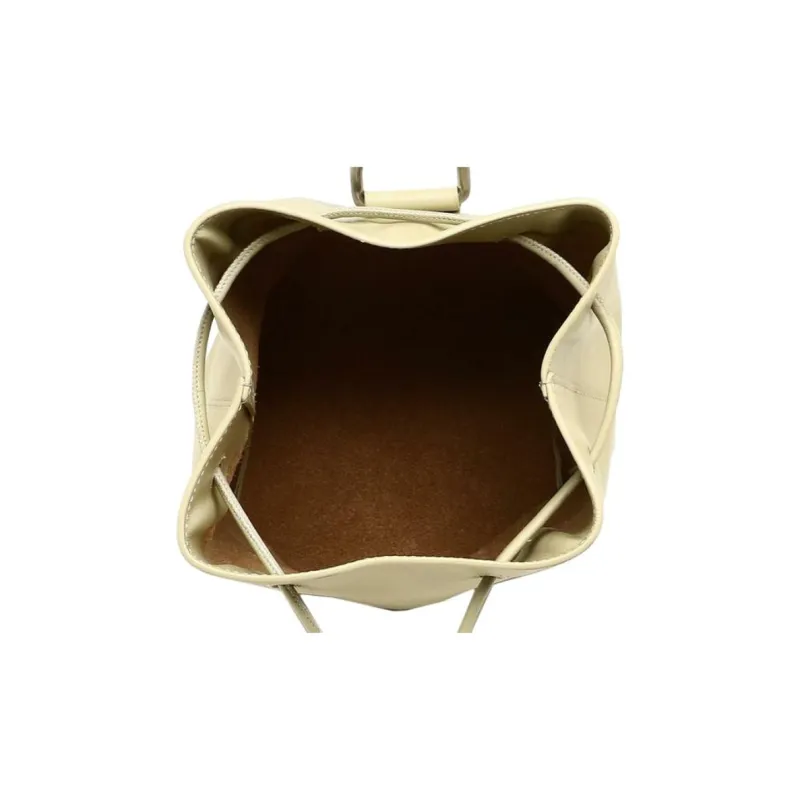 JIL SANDER Leather Shoulder Bag, Crossbody Bag Medium Size Men's Beige-5