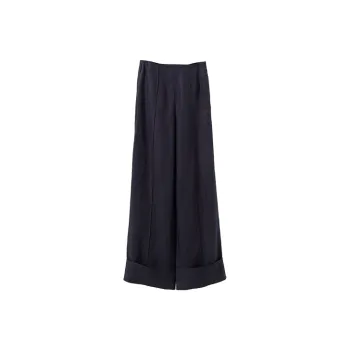 YUMOMO STAR Casual Pants Women's Elegance Navy Blue