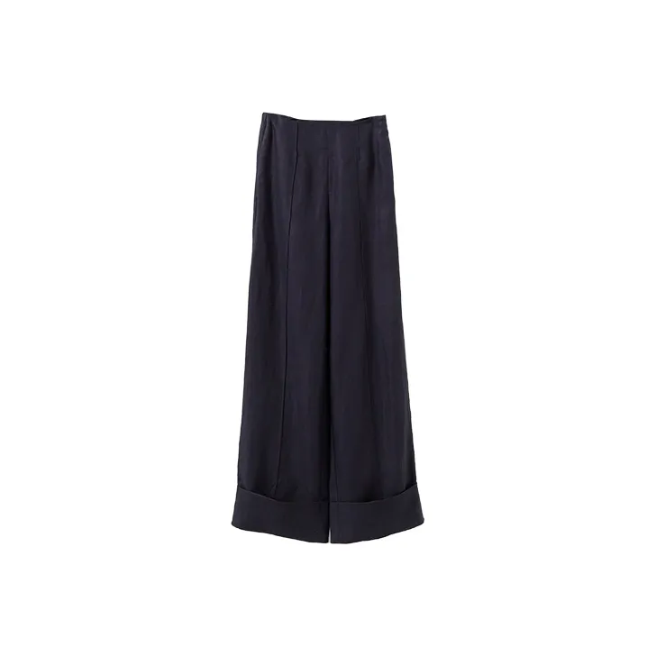 YUMOMO STAR Casual Pants Women's Elegance Navy Blue-0