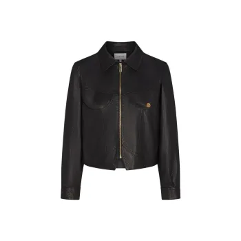 FRAME FW24 Leather Jacket Women's Black