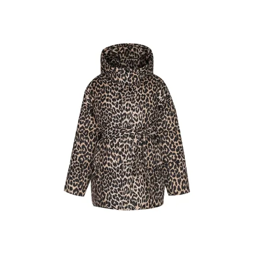 ONNFB Puffer Jacket Women's Coffee Leopard Print