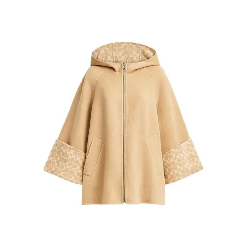COACH FW24 Cloaks Women's Almond