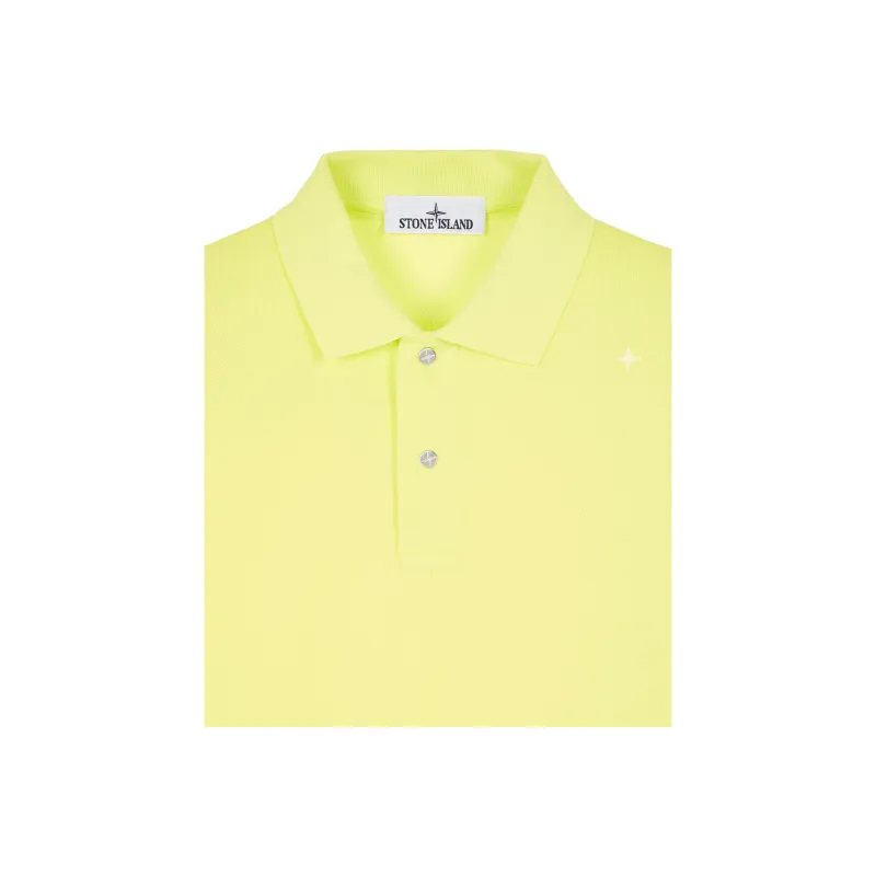 STONE ISLAND STONE ISLAND STELLINA Series SS24 STELLINA Collection Polo Shirt Men's Lemon-3