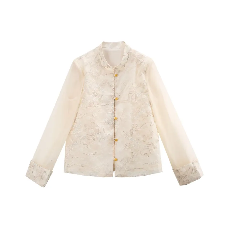 A Paradise For Awakening Cropped Coat Women's Apricot-0