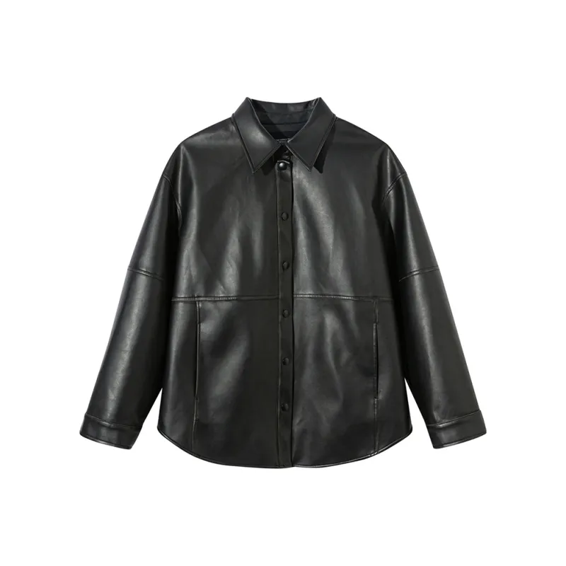 Ouyang Leather Jacket Women's Classic Black-0