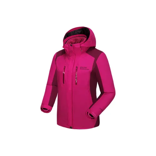 ALPINT MOUNTAIN Waterproof, Windproof, Breathable, Abrasion Resistant, Thermal Windbreaker Jacket Women's Rose Red