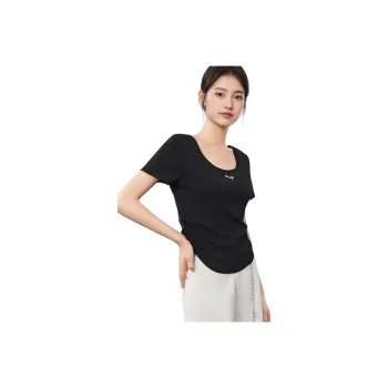 Love to serve Crop Tops Women's Black