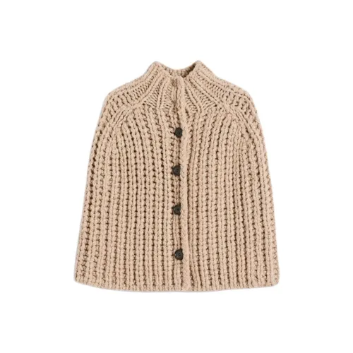 SCANLAN THEODORE Handknit Cape Cloaks Women's Taupe/Taupe