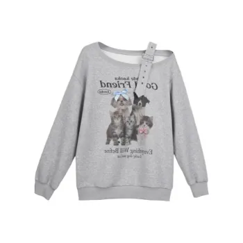 ABCMININ Sweatshirt Women's Gray