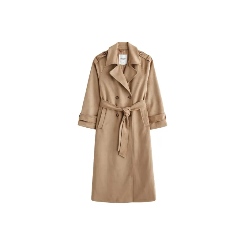 Abercrombie＆Fitch Trench Coats Women's Sand-0