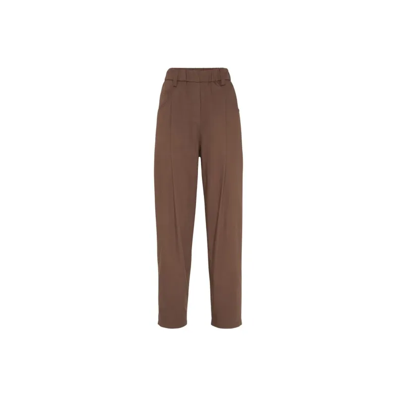 Brunello Cucinelli Embellished Lightweight Poplin Five Pocket Track Trousers-0
