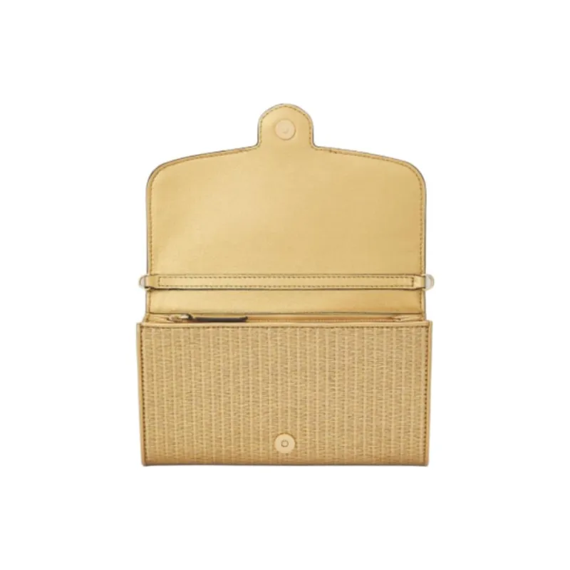 LAUREN RALPH LAUREN Leather Shoulder Bag Women's Gold-3