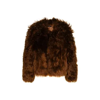 TOM FORD Shearling Collarless Jacket