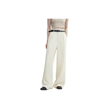 LETRANS Casual Pants Women's Natural White
