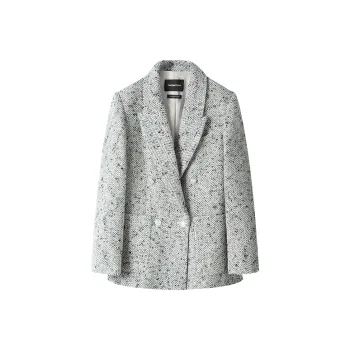 MOSIIMORII Coat Women's Snowflake Beige Gray