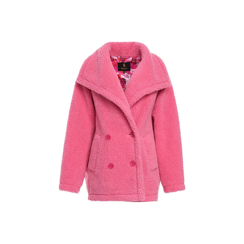 BESIONIA FW24 Velvet feel Coat Women's Pink-0