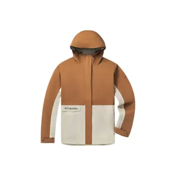 Columbia Waterproof, Windproof, Breathable, Abrasion Resistant, Lightweight Windbreaker Jacket Women's White Brown 224
