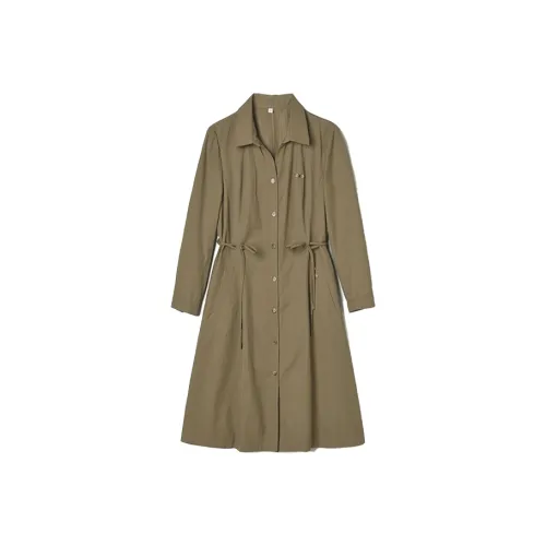 Mapping Trench Coat Women's Coffee