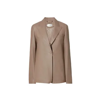 FENDI Leather Jacket Women's Green