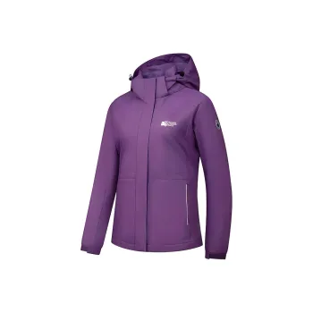 QIAODAN Trench Coat Women's Chrysanthemum Purple