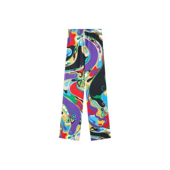 EMILIO PUCCI Orchidee Print Trousers