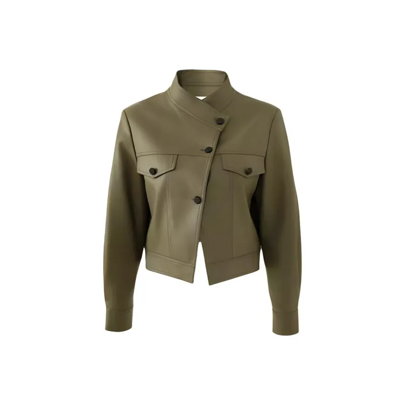 YALIDA Leather Jackets Women's-2