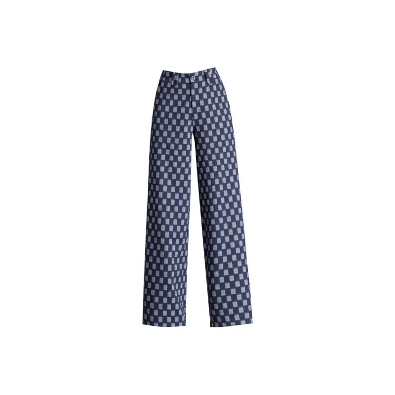 You Cow Me Pants Casual Pants Women's Blue-0